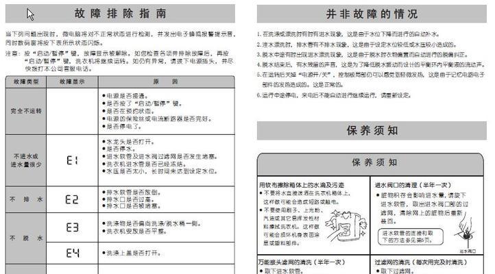 荣事达洗衣机显示E3故障原因及维修方法（了解E3故障的根本原因）  第1张